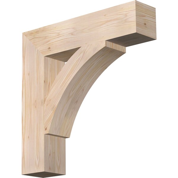 Ekena Millwork Thorton Block Smooth Bracket, Douglas Fir, 5 1/2"W x 26"D x 26"H BKT06X26X26THR05SDF - main